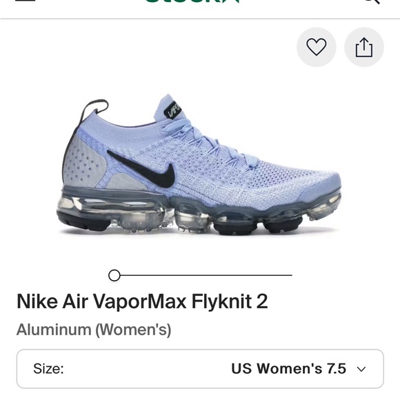 Nike Women’s VaporMax Flyknit 2 AirMax Sneakers in Aluminum, size 10 - Picture 10 of 10